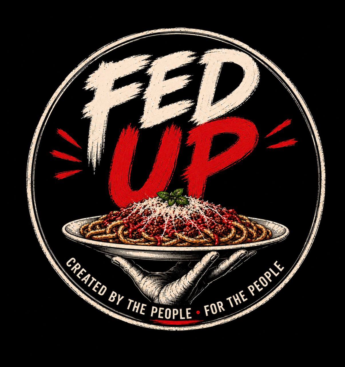 FED UP logo with pasta plate